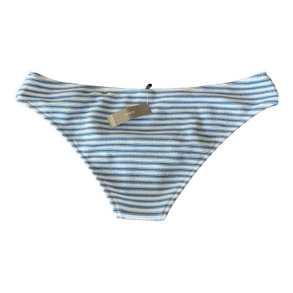 NEW J.Crew Blue White Ottoman Striped Ribbed Cheeky Bottom Swim XXL BF210 - Picture 2 of 15